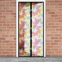   Szúnyogháló függöny ajtóra -mágneses- 100 x 210 cm - színes pillangós  11398K