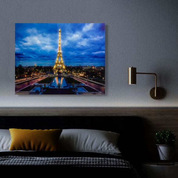 LED-es fali hangulatkép - "Eiffel torony" - 2 x AA, 38 x 48 cm 58018F