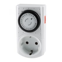   Home 0760S mechanikus beltéri időzítő óra, manuális bekapcsolási lehetőség, 30 perces intervallumok, naponta ismétlődő kapcsolások, 250 V, 3680 W