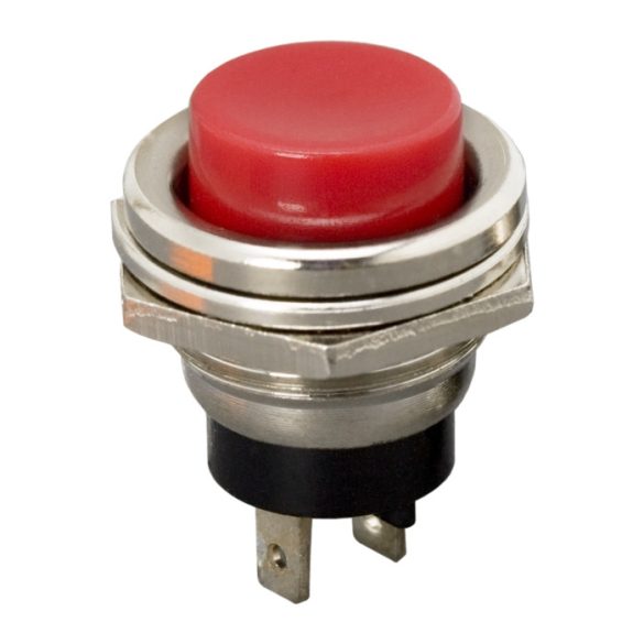 Nyomógomb 1 áramkör 2 A - 250 V OFF - (ON) piros