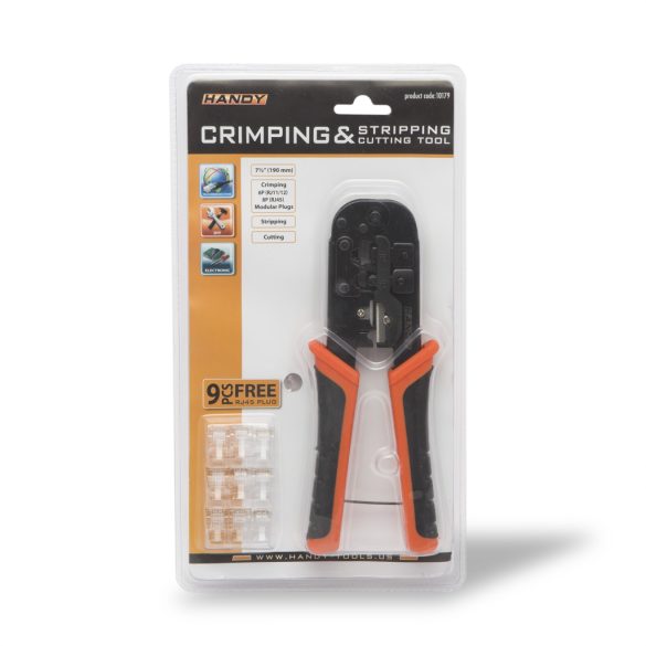 Krimpelő-, blankoló- és vágó fogó moduláris csatlakozókhoz 4P • 6P • 8P HANDY 10179