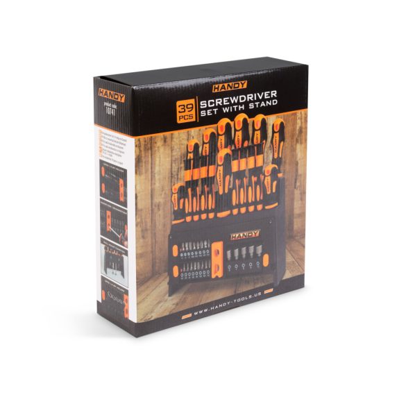 Handy 39 db-os csavarhúzó készlet állvánnyal 10741 díszdobozban.