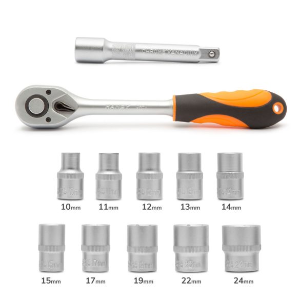 Dugókulcs készlet - 1/2" - 12 db