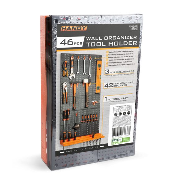 Fali rendszerező, szerszámtartó - 3 db tábla, 50 x 33 cm 10944B