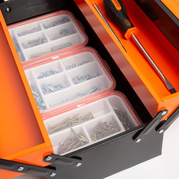 Fém szerszámosláda - szétnyitható - 430 x 210 x 200 mm  10948 