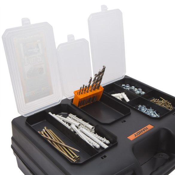 2 az 1-ben műanyag fúró + alkatrész tároló táska 10958