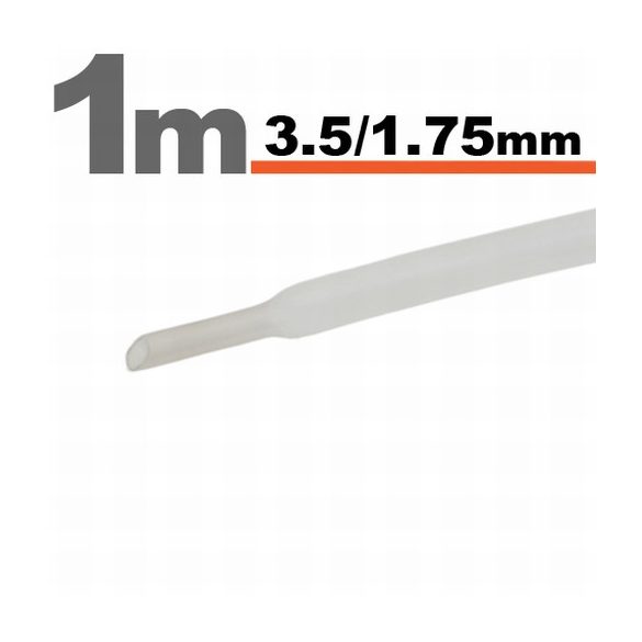 Zsugorcső Áttetsző · 3,5 / 1,75 mm