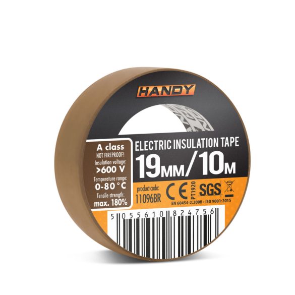 Szigetelőszalag 19 mm · 10 m barna 11096BR 