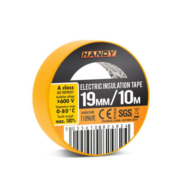 Szigetelőszalag 19 mm · 10 m sárga 11096YE