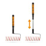 Festőhenger szett teleszkópos nyéllel - 4 db-os 11182