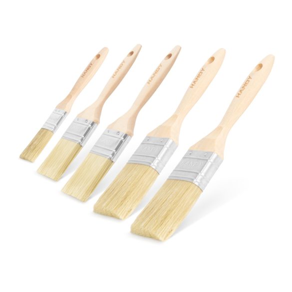 Festőecset szett, fa - 5 db - 1x1" / 2x1,5" / 2x2" 11191C