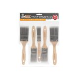 Festőecset szett, fa - 5 db - 1x1" / 2x1,5" / 2x2" 11191C