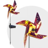 LED-es szolár szélforgó - színes LED, leszúrható - alu, műanyag - 75 x 23 x 23 cm 11272