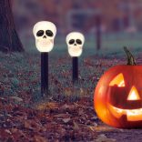 Led-es szolár lámpa - halloween - koponya 11374F