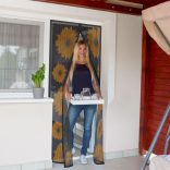 Szúnyogháló függöny ajtóra mágneses, napraforgó mintás  100x210 cm,  11398A