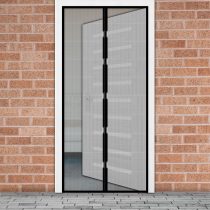   Szúnyogháló függöny ajtóra mágneses 100 x 210 cm fekete 11398BK