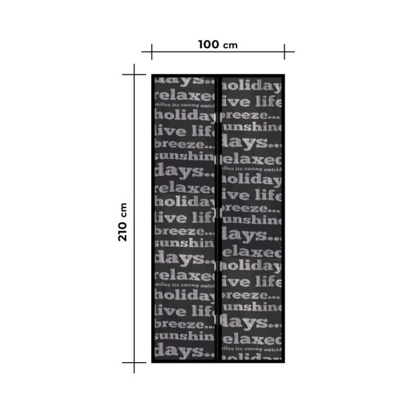 Szúnyogháló függöny ajtóra mágneses 100 x 210 cm feliratos 11398B
