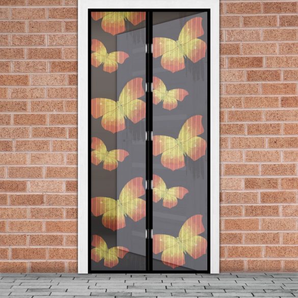 Szúnyogháló függöny ajtóra mágneses,pillangó mintás  100x210 cm, 11398C