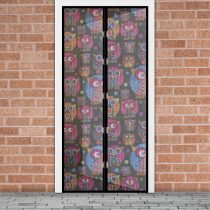   Szúnyogháló függöny ajtóra mágneses 100 x 210 cm baglyos, 11398E