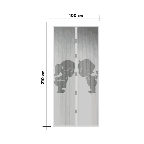 Szúnyogháló függöny ajtóra mágneses 100 x 210 cm Fiú + Lány, 11398F