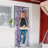 Szúnyogháló függöny ajtóra mágneses 100 x 210 cm színes virágos 11398I
