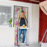 Szúnyogháló függöny ajtóra -mágneses- 100 x 210 cm - színes pillangós  11398K