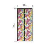 Szúnyogháló függöny ajtóra -mágneses- 100 x 210 cm - színes pillangós  11398K