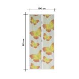 Szúnyogháló függöny ajtóra mágneses 100 x 210 cm Sárga pillangós  11398L