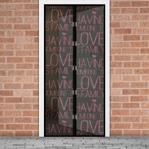   Szúnyogháló függöny ajtóra -mágneses- 100 x 210 cm - "Love"  11398M