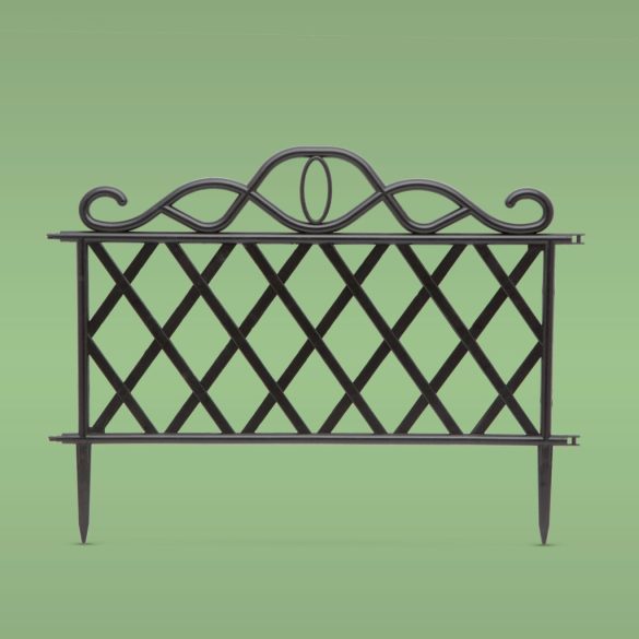 Virágágyás szegély / kerítés 45 x 35 cm műanyag, 11468B