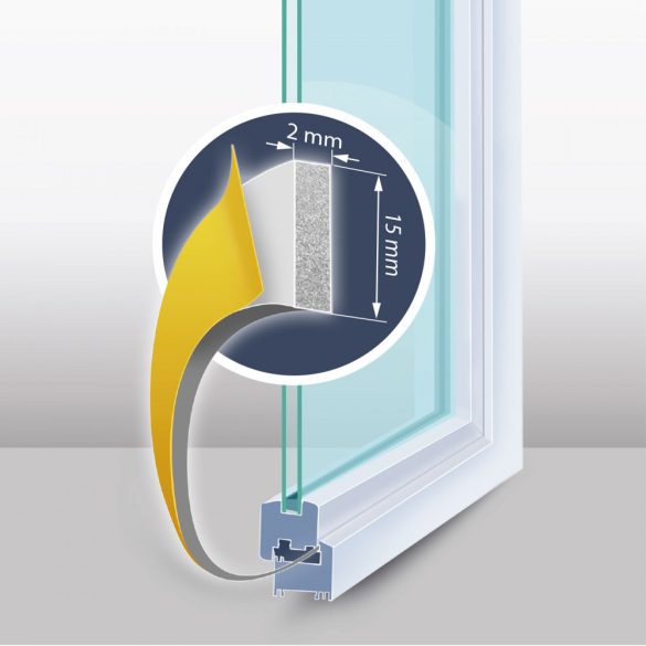 Öntapadós ajtó- ablakszigetelő "I" profil - 6 m fehér 15 mm, 11596WH-15