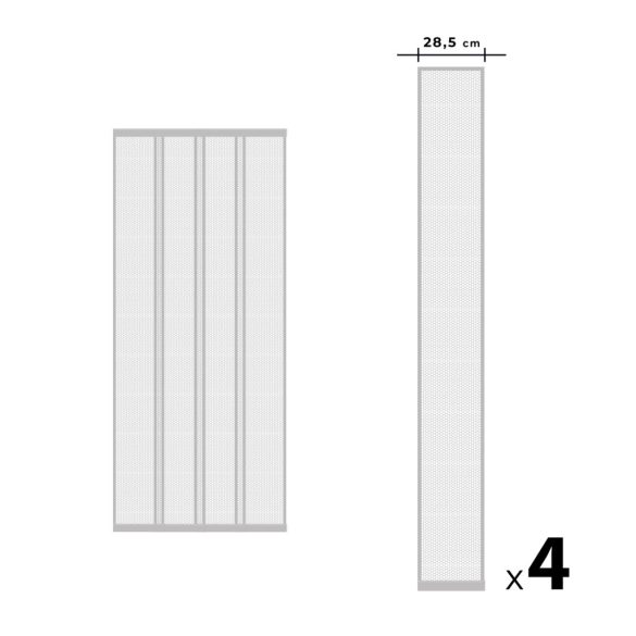 Szúnyogháló függöny ajtóra 4 db szalag max. 100 x 220 cm fehér  11608WH