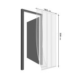 Szúnyogháló függöny ajtóra 4 db szalag max. 100 x 220 cm fehér  11608WH