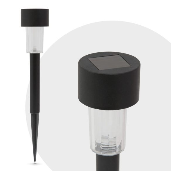 LED-es kültéri szolár lámpa műanyag - fekete 11701A