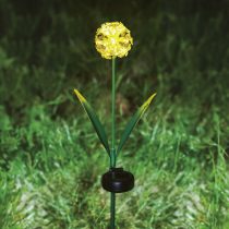   Leszúrható szolár virág - hortenzia - 2 féle - 25 melegfehér LED - 13 x 7 x 65 cm