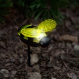 Leszúrható szolár lámpa - méhecske - 8 x 6,5 x 14 cm - Fehér LED