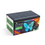 LED szolár fényfüzér - pillangó - 2,9 m - 10 színes LED