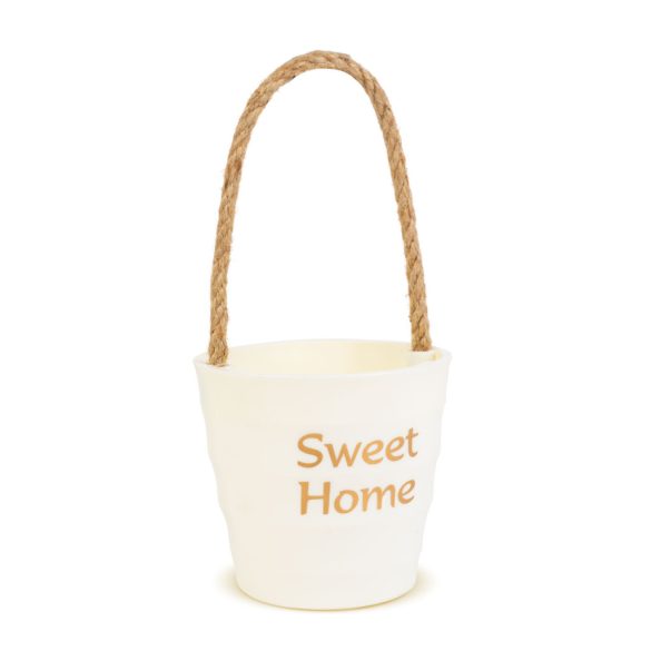 Dekorációs cserép - madzaggal - 9 x 8 cm - 4 féle 