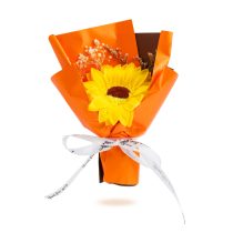 Műnövény dekoráció - napraforgó - 17 x 11 x 3 cm