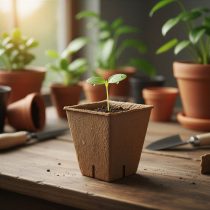   Palántanevelő cserép - 6 x 6 cm - négyzet, papír - 12 db / csomag