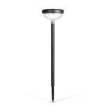 Leszúrható szolár lámpa - 1 + 1 melegfehér / RGB SMD LED - fekete - 53 x 11,4 cm