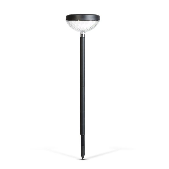 Leszúrható szolár lámpa - 1 + 1 melegfehér / RGB SMD LED - fekete - 53 x 11,4 cm