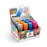 LED-es színes elemlámpa ajándék elemmel! 12 db-os kínálódobozban