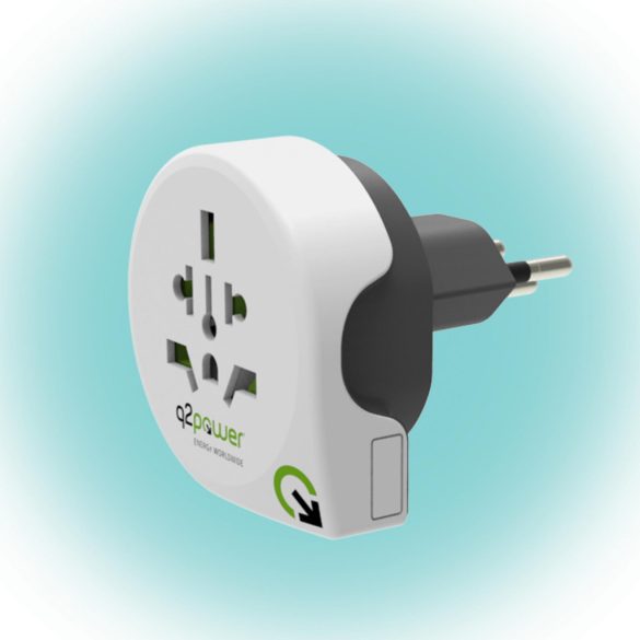 Q2 power Utazóadapter World to Switzerland""