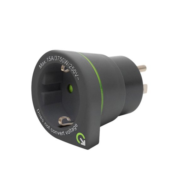 Q2POWER 1.200110-TH utazóadapter  Europe to USA”, bemeneti feszültség: 100-250 V, teljesítmény: 100 V - 1500 W / 250 V - 3750 W"