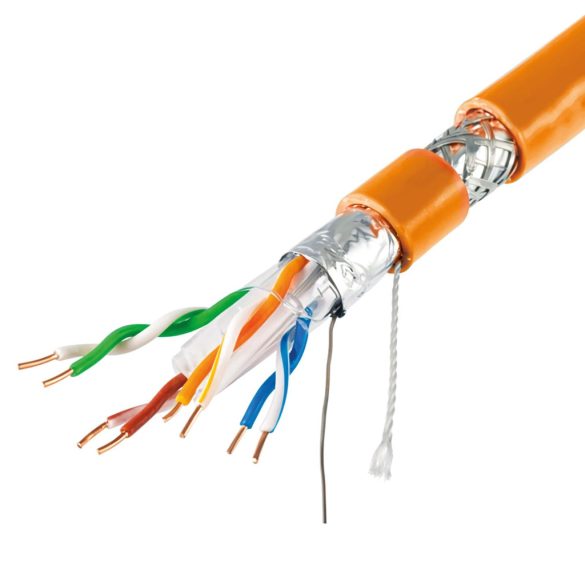 Vezeték SFTP fali Cat.6A (500m) BC - 4P 23AWG SOLID - Fluke pass