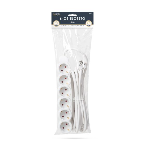 06-5m hálózati elosztó hosszabbító (3X1,5MM² VEZETÉKKEL) 20212