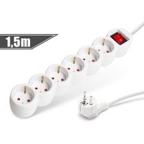 06K-1,5m kapcsolós hálózati elosztó hosszabbító 20230