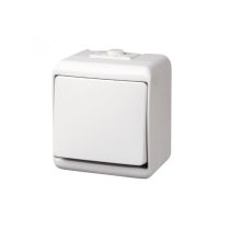   GAO 22081 1 pólusú kapcsoló, kültéri IP44 kivitel, 230 V~ / 50 Hz / 10 A, fehér