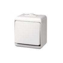   GAO 22081 1 pólusú kapcsoló, kültéri IP44 kivitel, 230 V~ / 50 Hz / 10 A, fehér